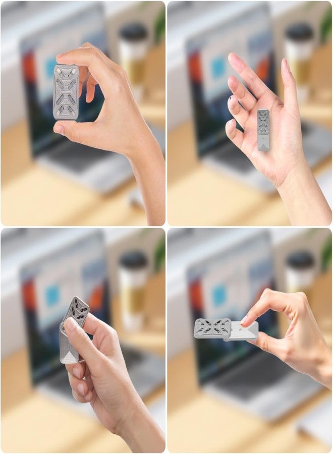 7JI EDC Fidget Slider Push Card Toys,Metal Push Pull Rotation, Relieve ADHD/Anxiety/Stress Metal Fidget Toys Desk Toys,Infinite Stainless Steel Curved Surface - Image 4